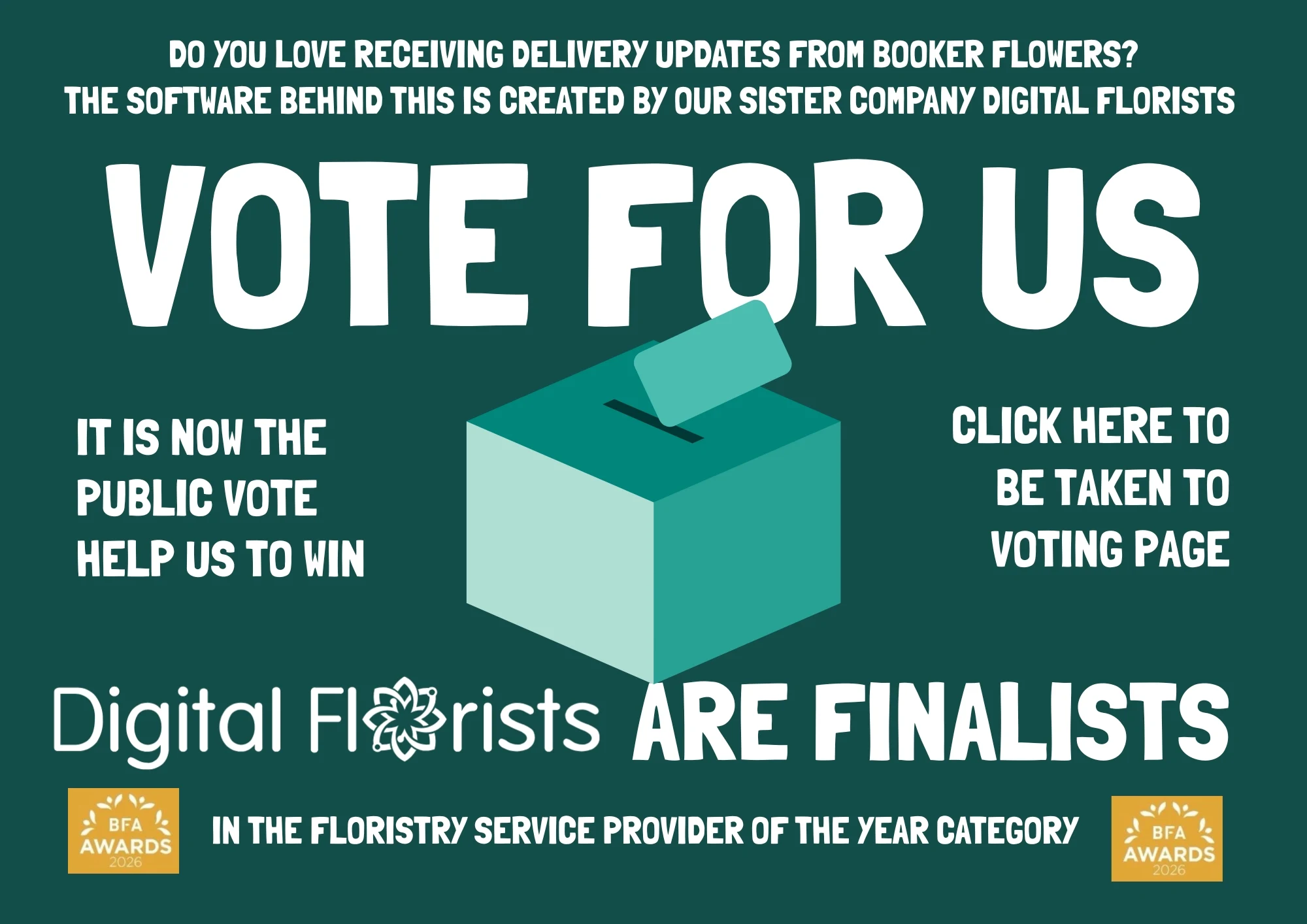 Digital Florists BFA Awards Banner